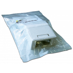 Wall mounting box for one modular insert, white
